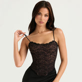 High Quality Summer Corset Top Y2k Vintage Lace Top Women Sexy Padded Camis Pink Bodycon Crop Top for Party Club